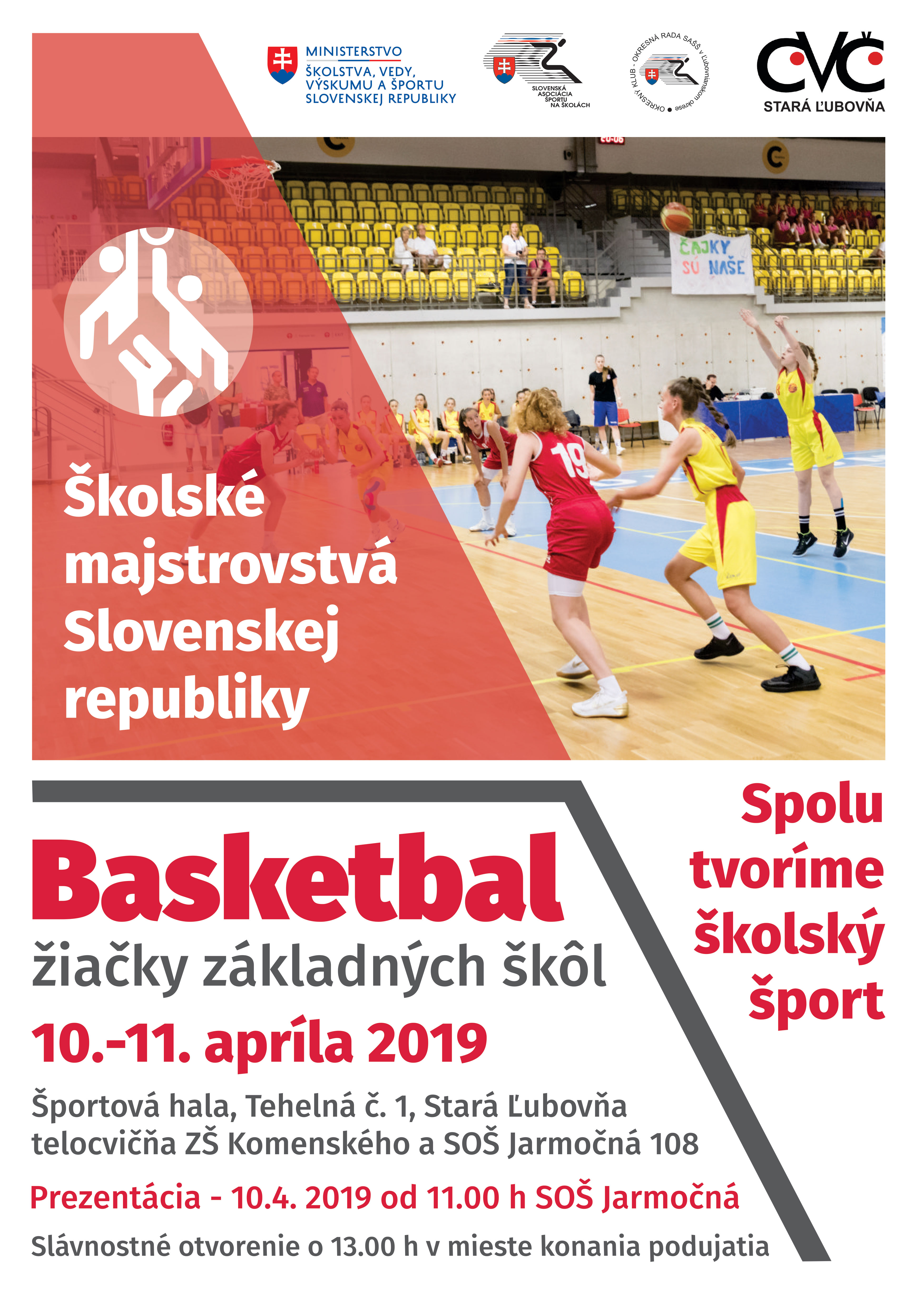 Basketbal ZS dievcata plagat 2019