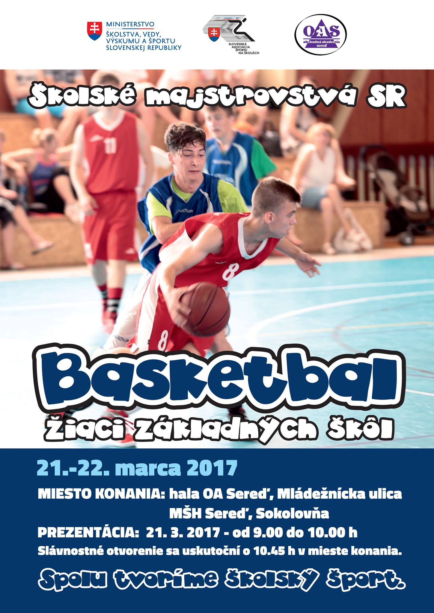 MSR basketbal ZS CH Sered plagatik