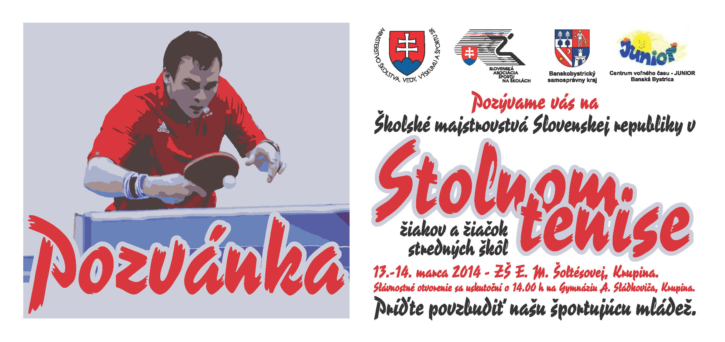 Stolny tenis Pozvanka SS